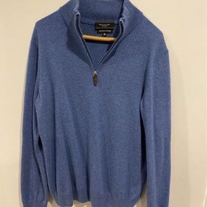 Mantovani Studio Men’s Italian Cashmere Quarter Zip Sweater